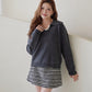 Sparkle Collar Wool Top