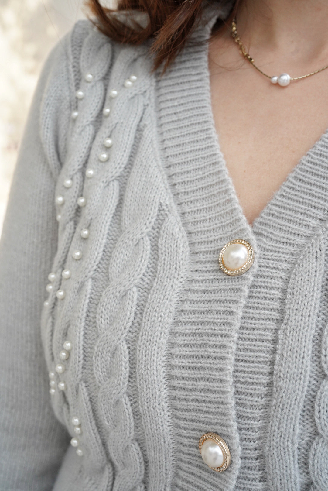 The Grace Mini Pearl Cardi