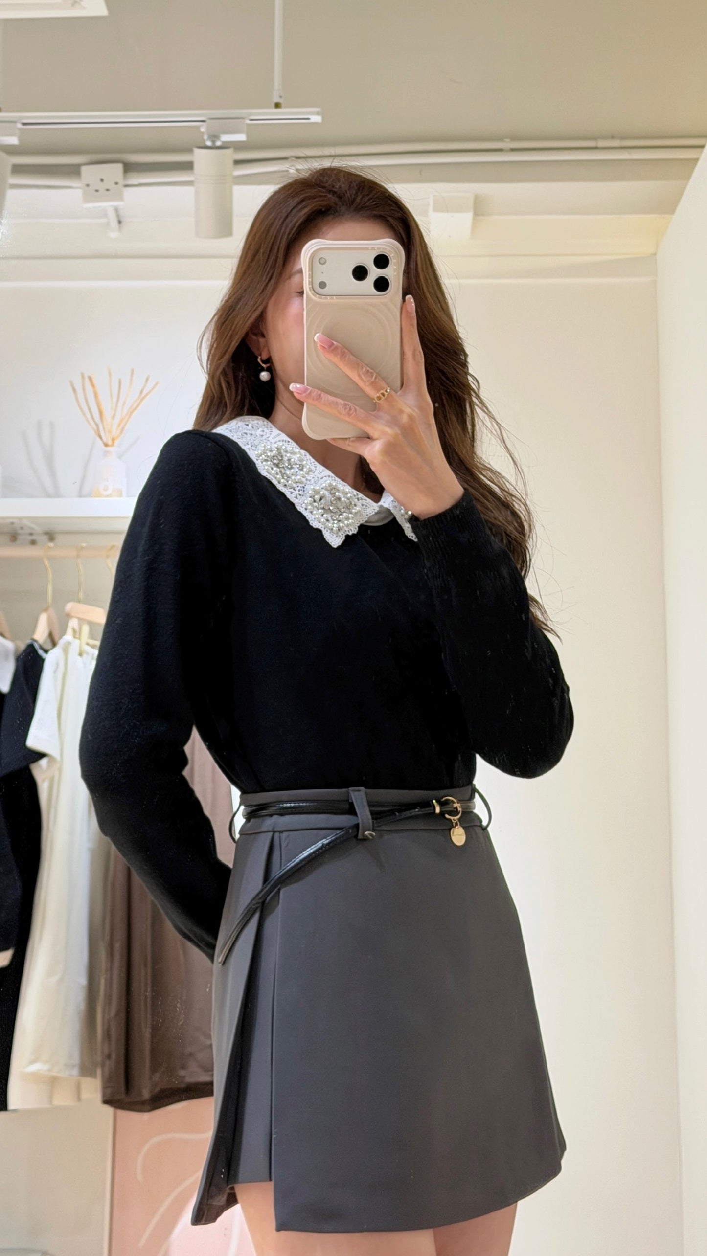 Be Luxe Collar Knit Top