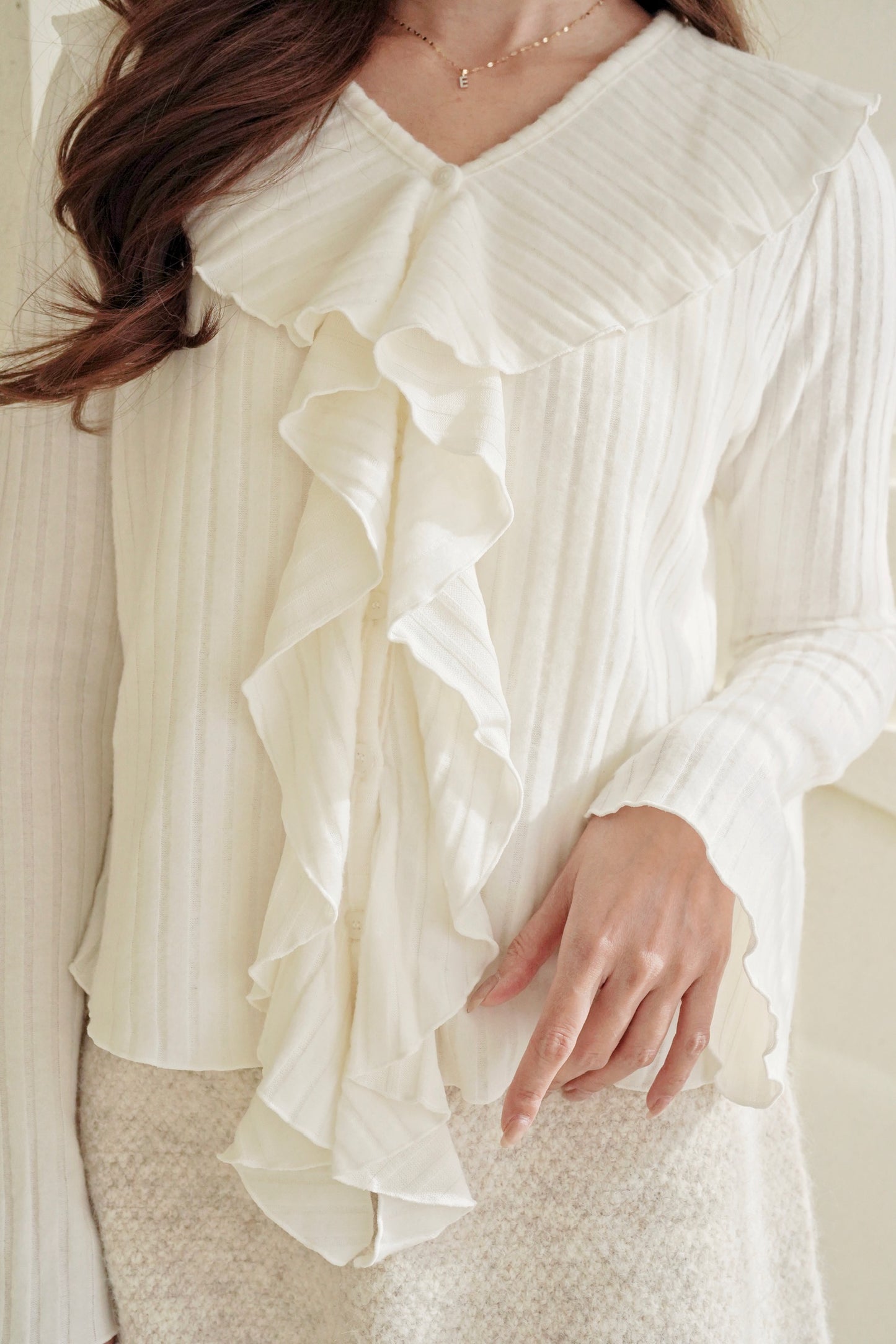 Ruffle Flare Sleeves Top