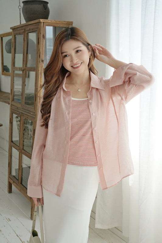 Relaxed Stripe Vest & Shirt Set