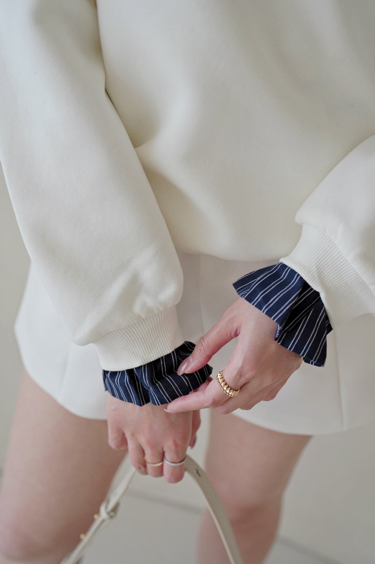 Creamy Zipper Sweater