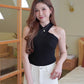 Halter Fall Knit Vest