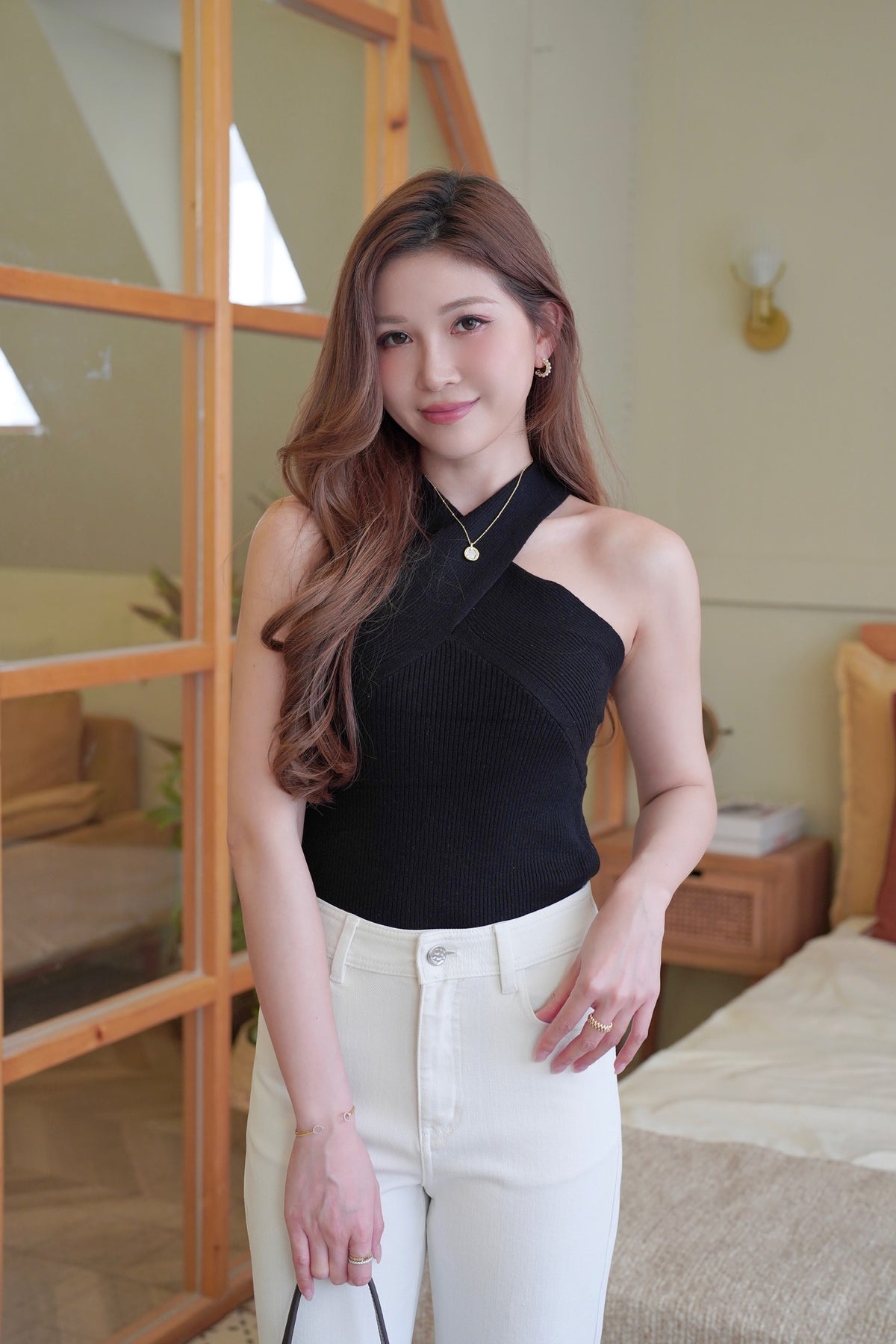 Halter Fall Knit Vest