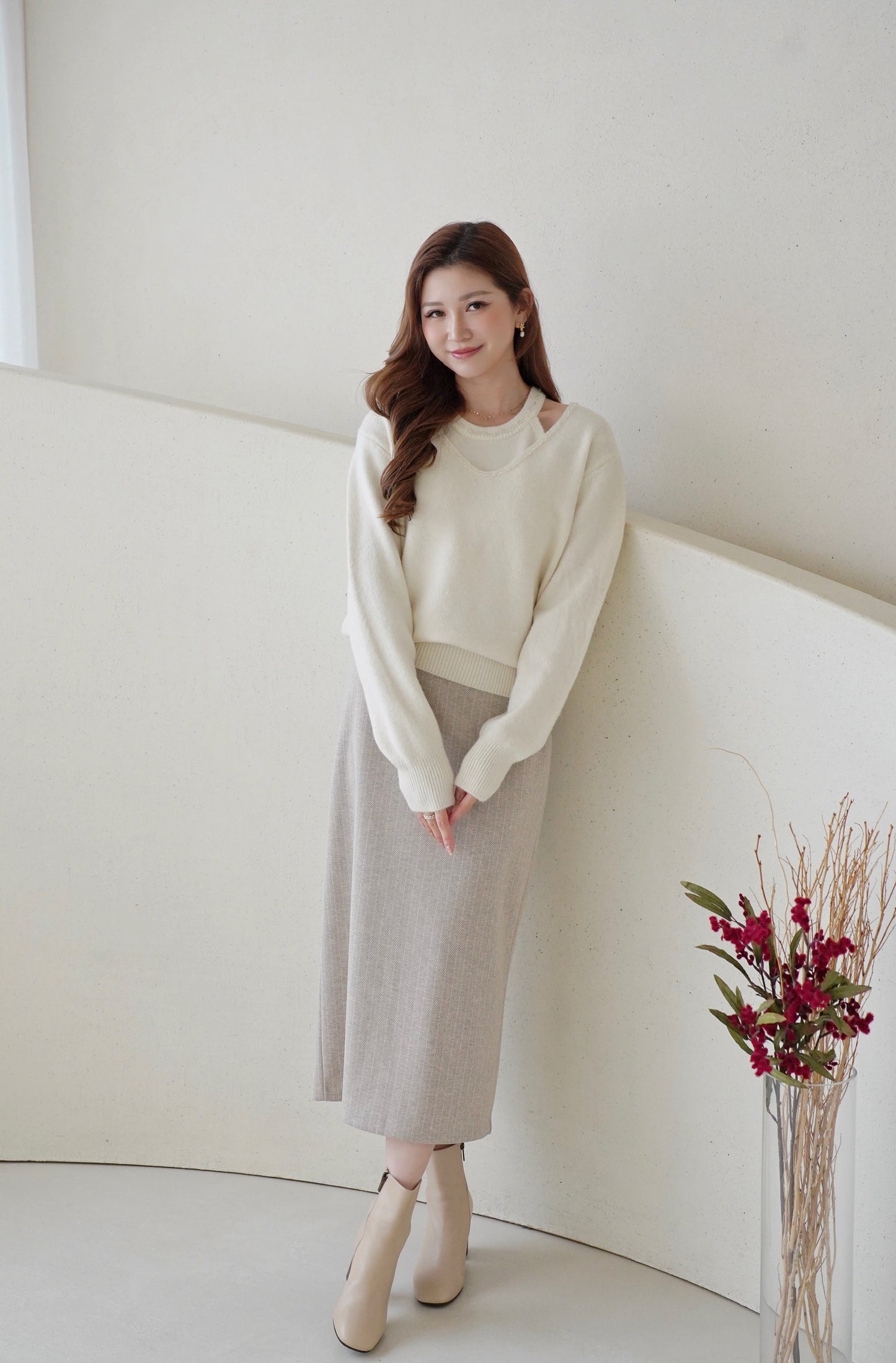 Marry Knitted Top Set