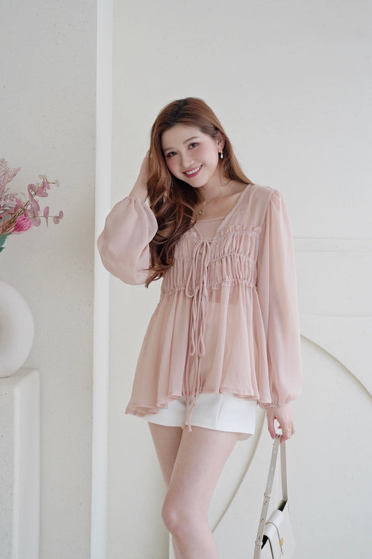 Ribbon Sheer Blouse