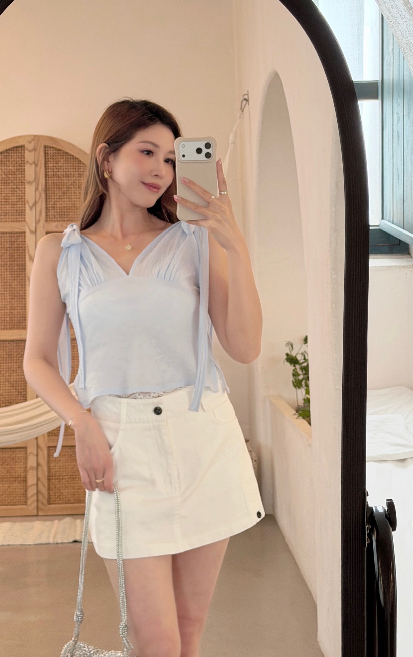 The Time Button Skort