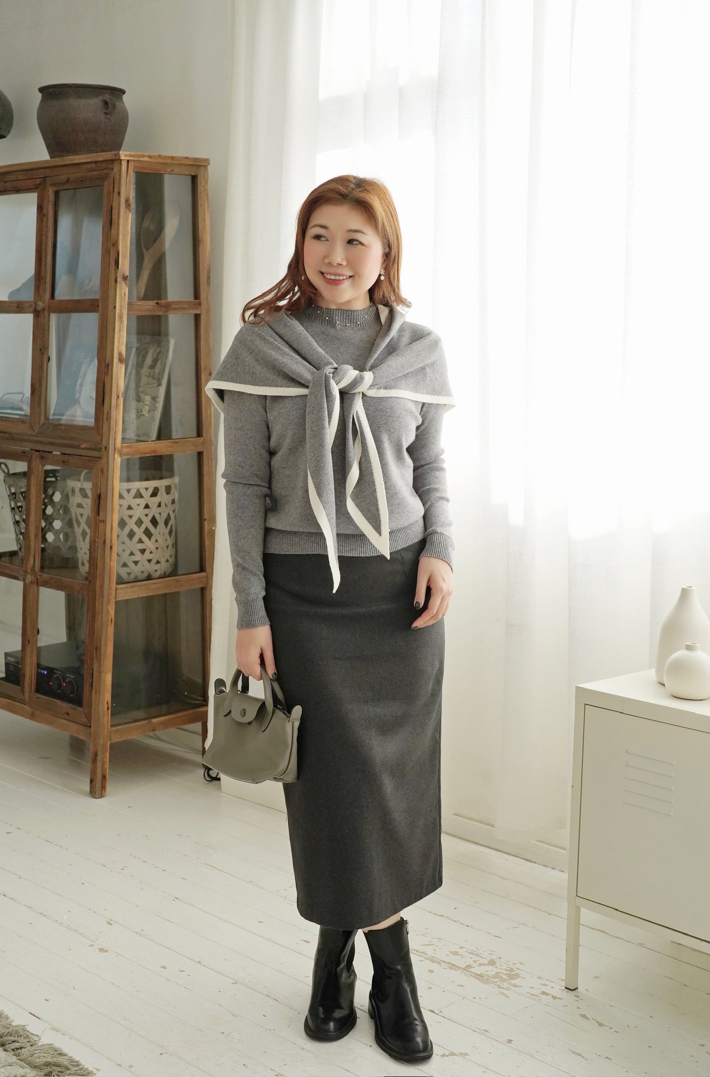 Mellow Scarf Top Set