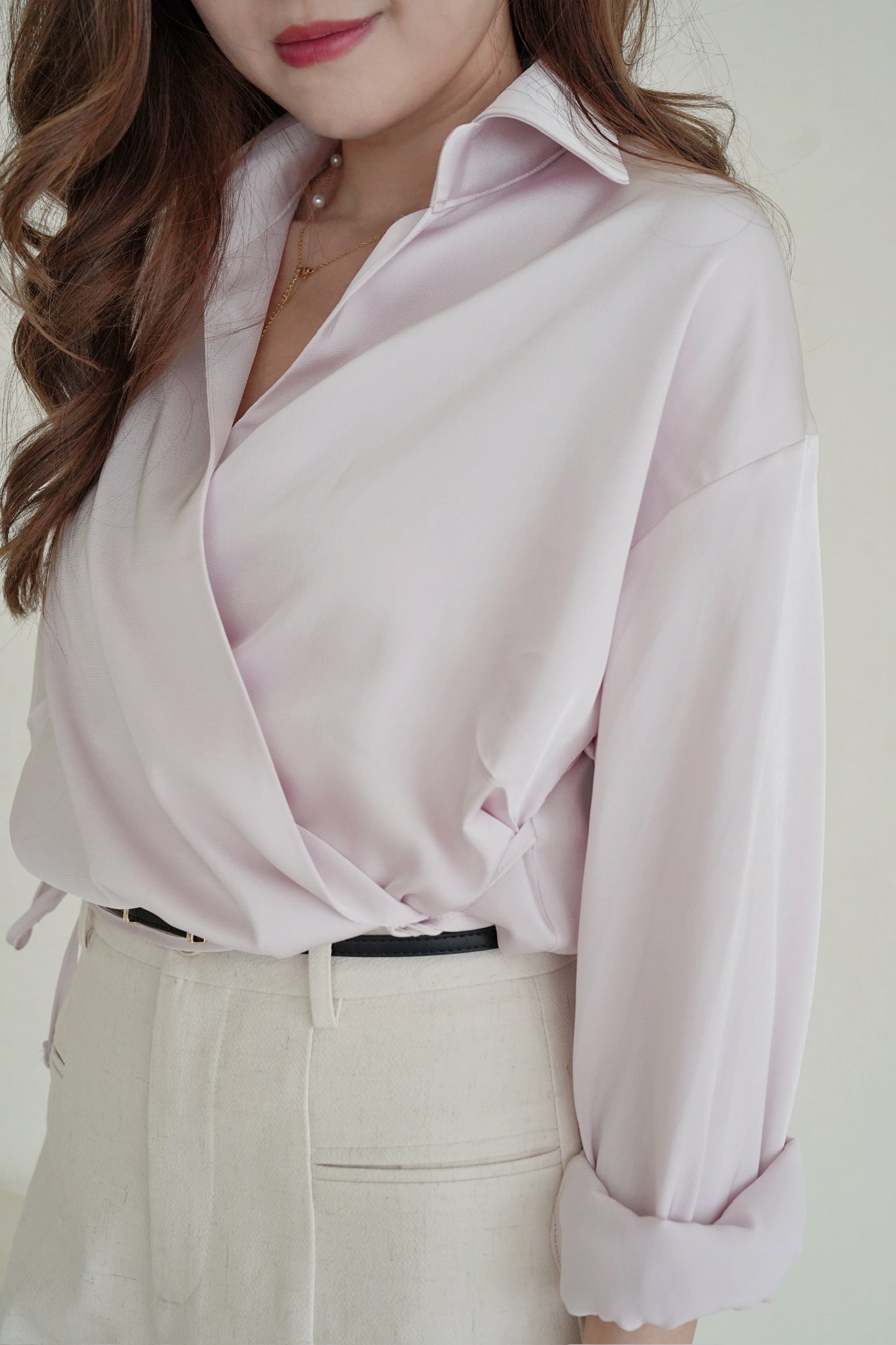 The Fine Satin Blouse