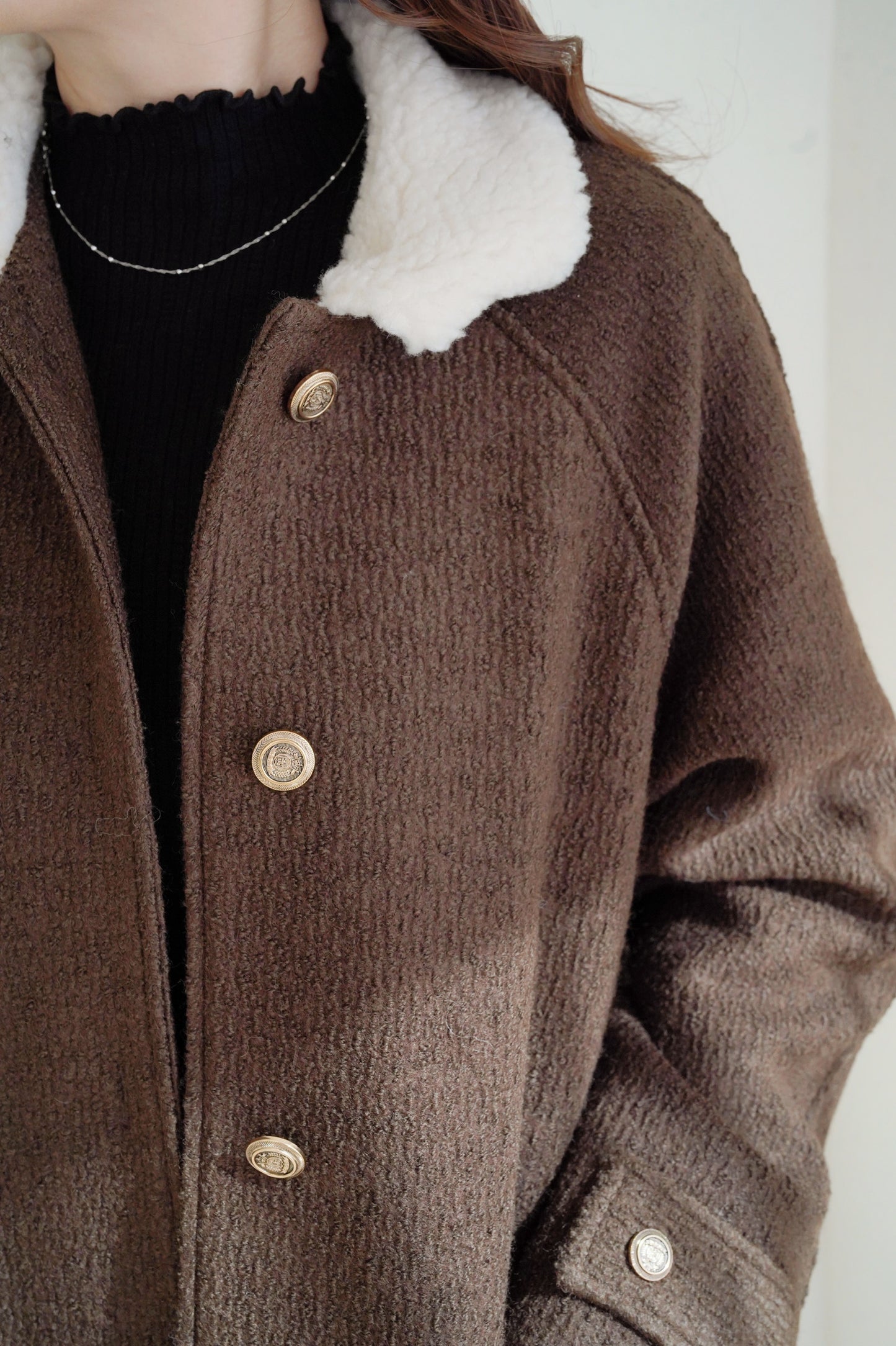 Premium Collar Wool Coat