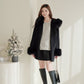 Snowy Fur Wool Coat