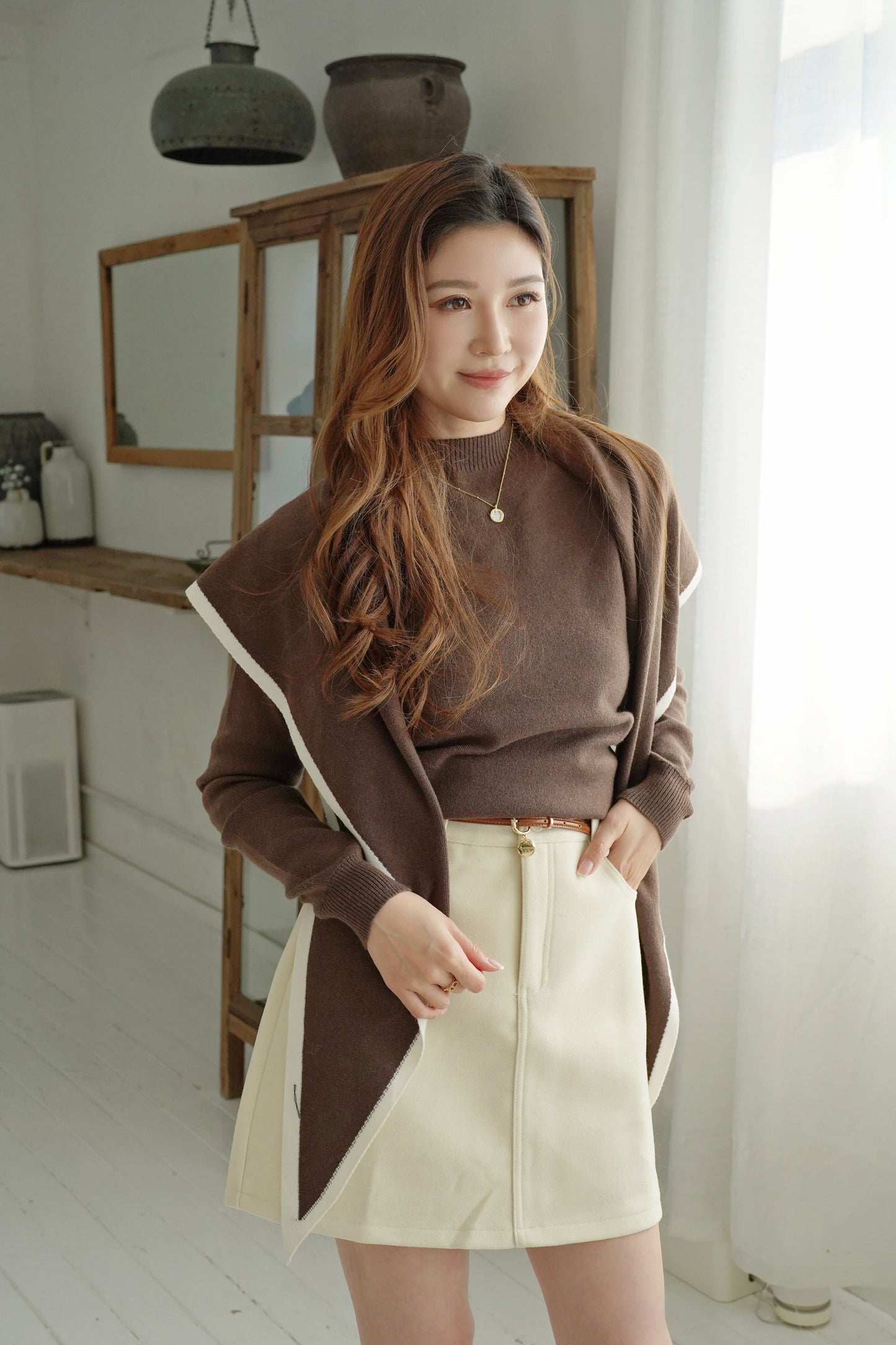 Mellow Scarf Top Set