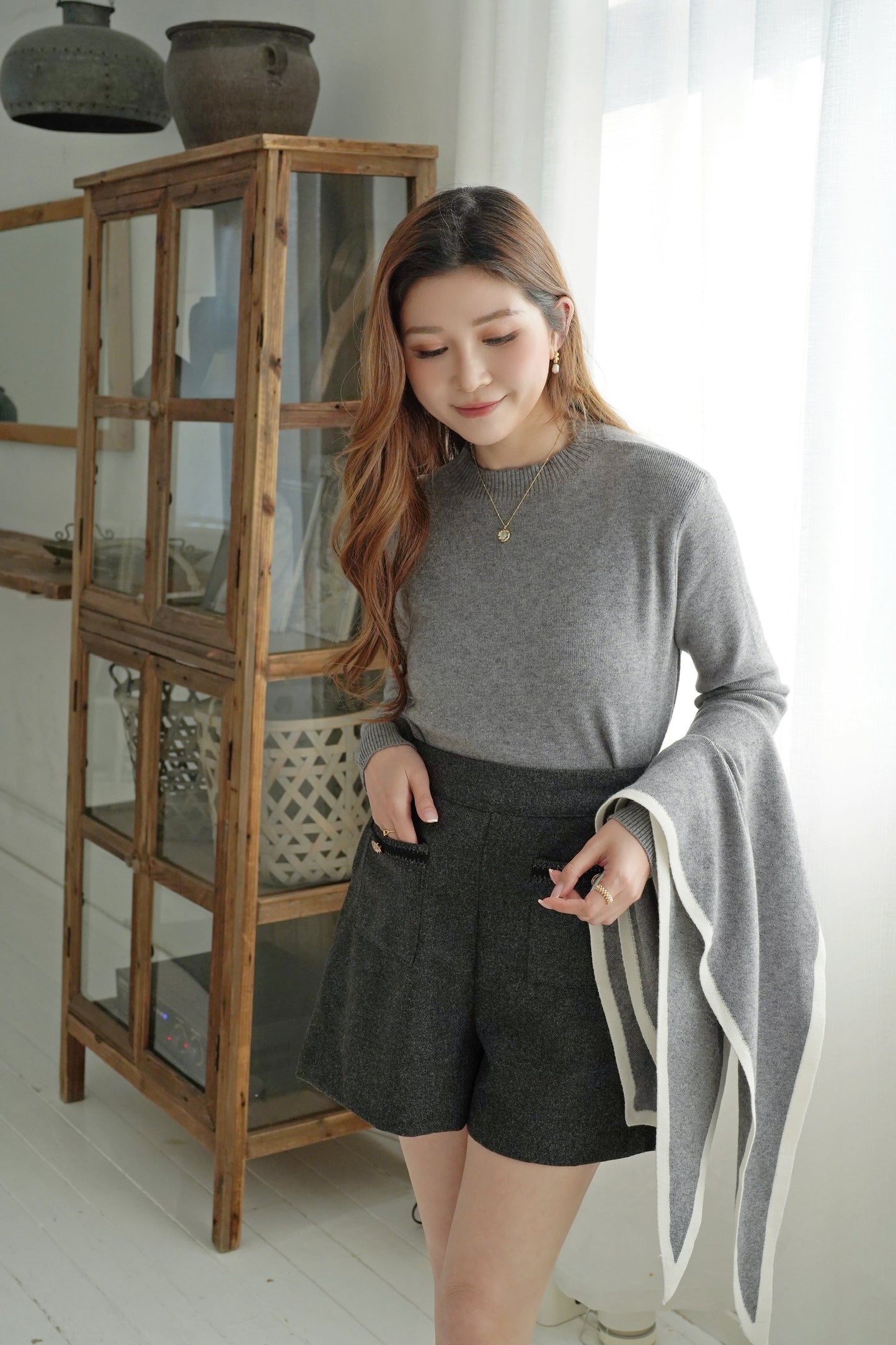 Mellow Scarf Top Set