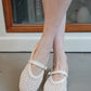 Floral Mary Jane Ballet Shoes
