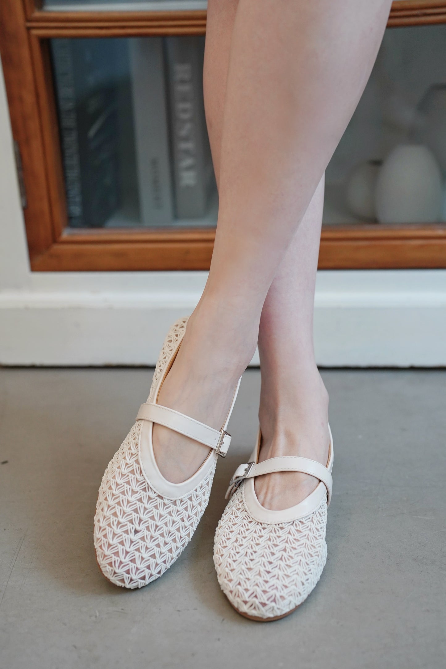 Floral Mary Jane Ballet Shoes