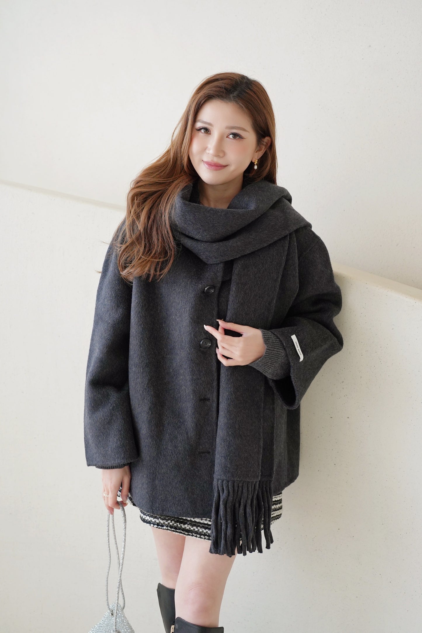 Handmade Scarfy Wool Coat