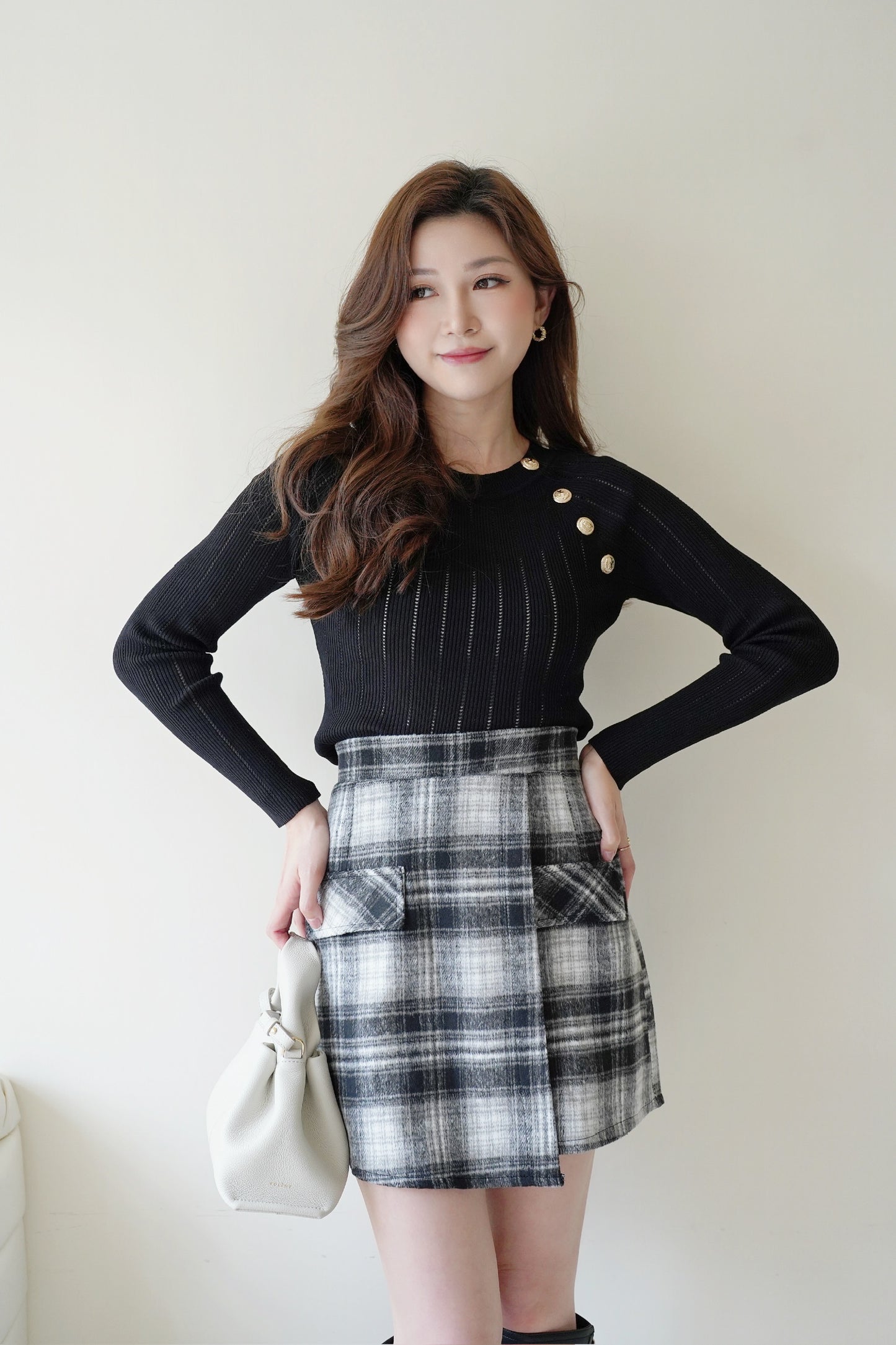 Classy Checkered Skirt