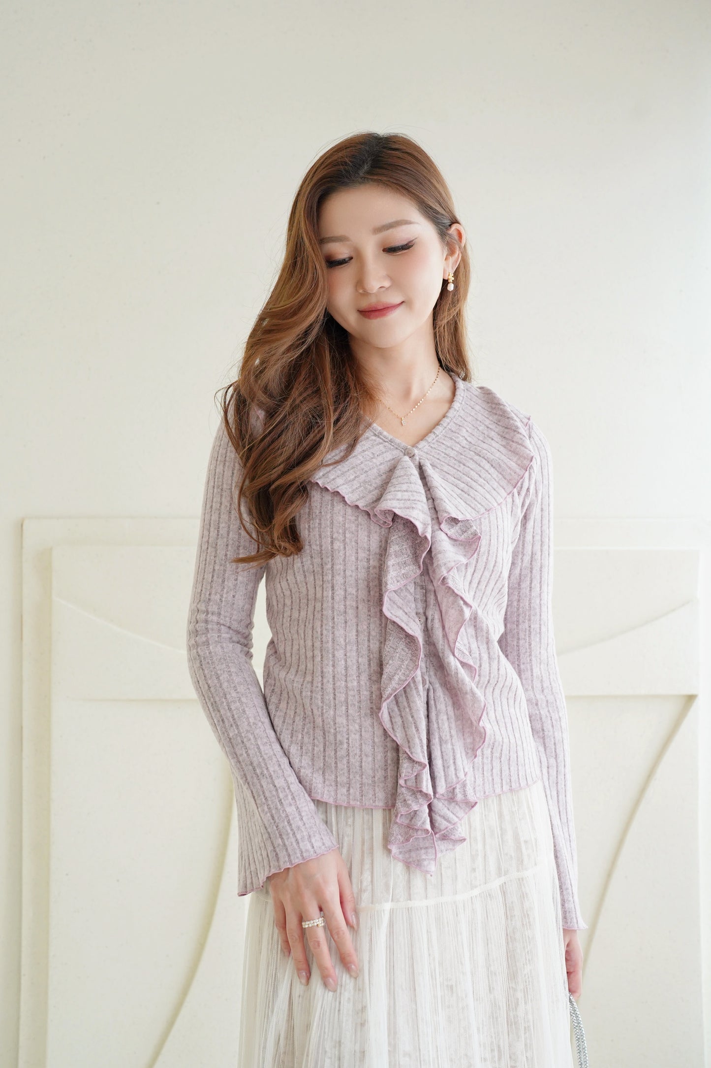 Ruffle Flare Sleeves Top