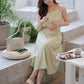 Misty Lime Halter Dress