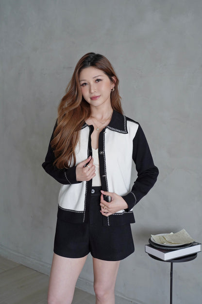 The Grace B&W Cardi