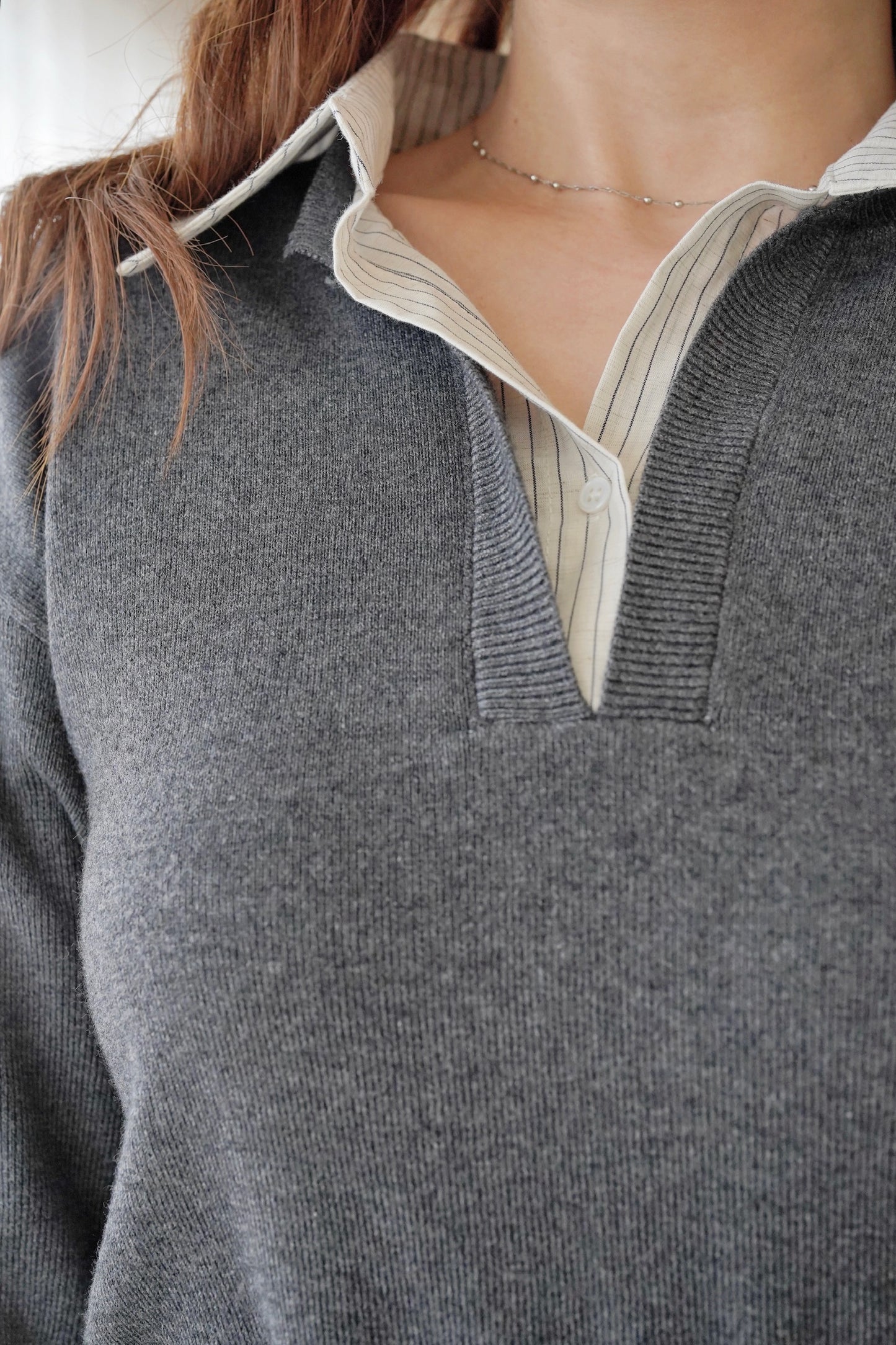 Oxford Shirt Sweater