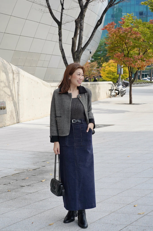 Belty Corduroy Dress