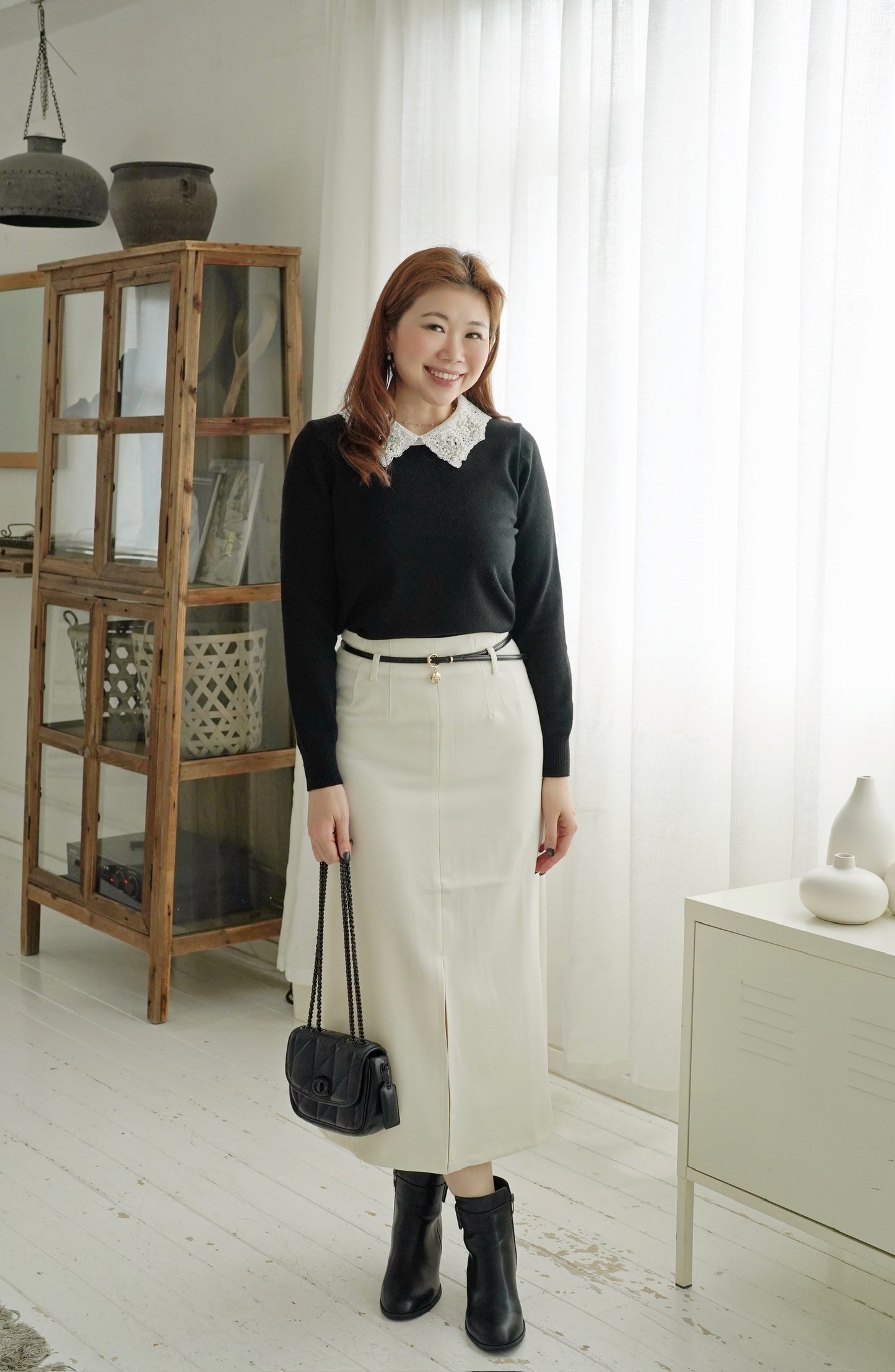 Be Luxe Collar Knit Top