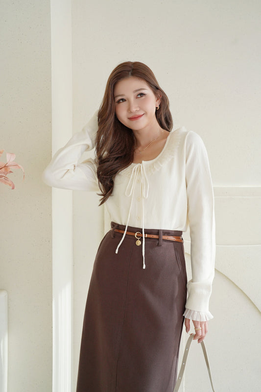 Classy Snowy Knitted Top