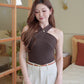 Halter Fall Knit Vest