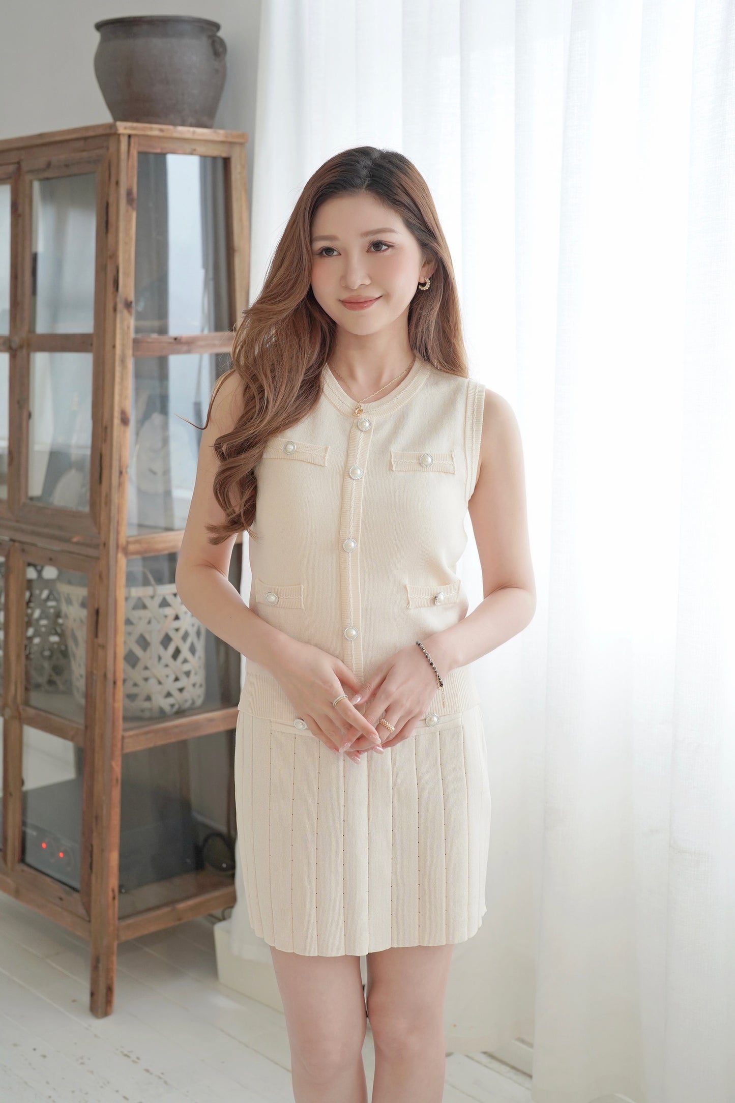 Classy Pearly Dress Set