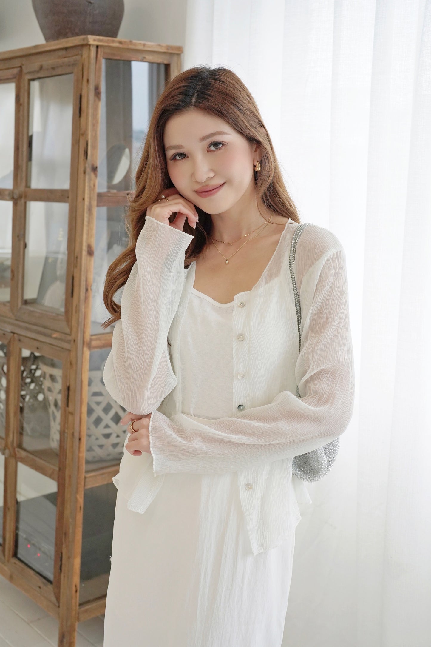 Cami Sheer Cardi Set