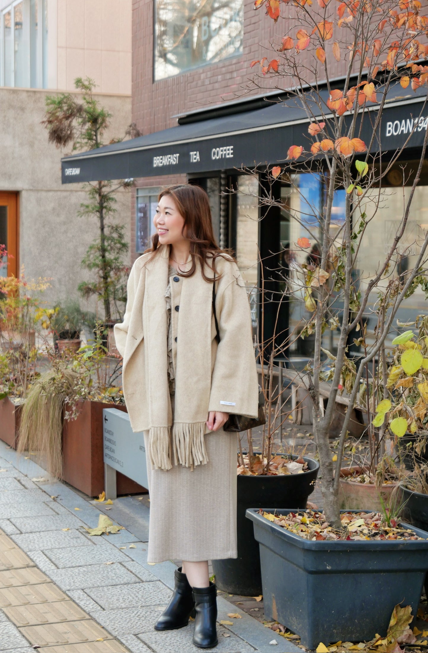 Handmade Scarfy Wool Coat