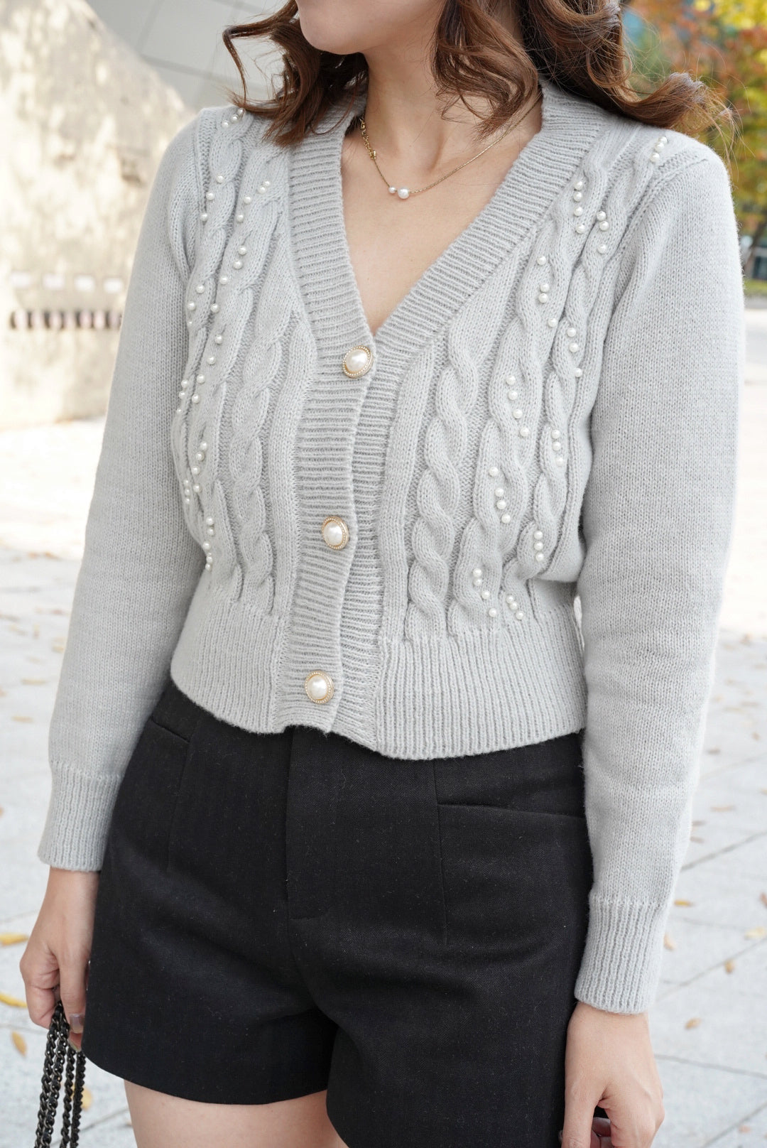 The Grace Mini Pearl Cardi