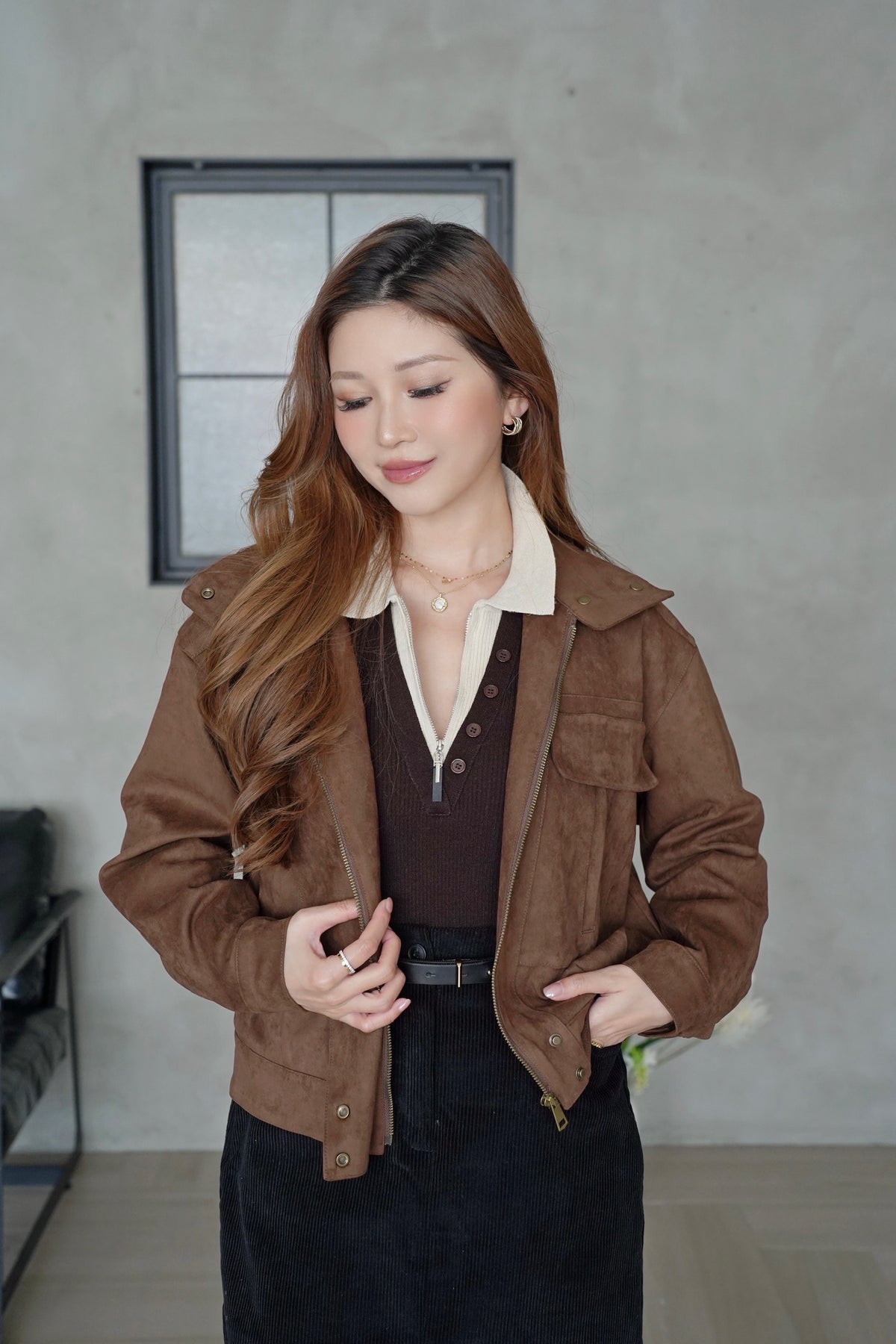 Classy Fine Suede Coat