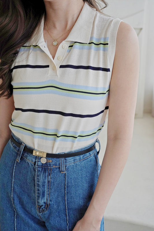 Stripe Collar Vest