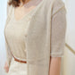 Short Sleeves Cardi Set