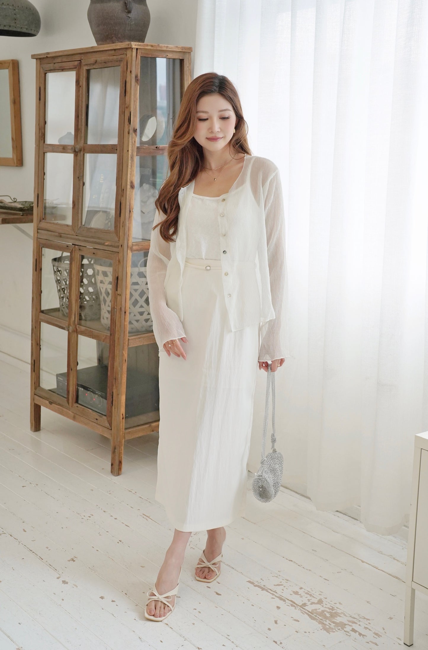 Cami Sheer Cardi Set