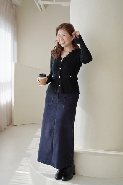 Belty Corduroy Dress