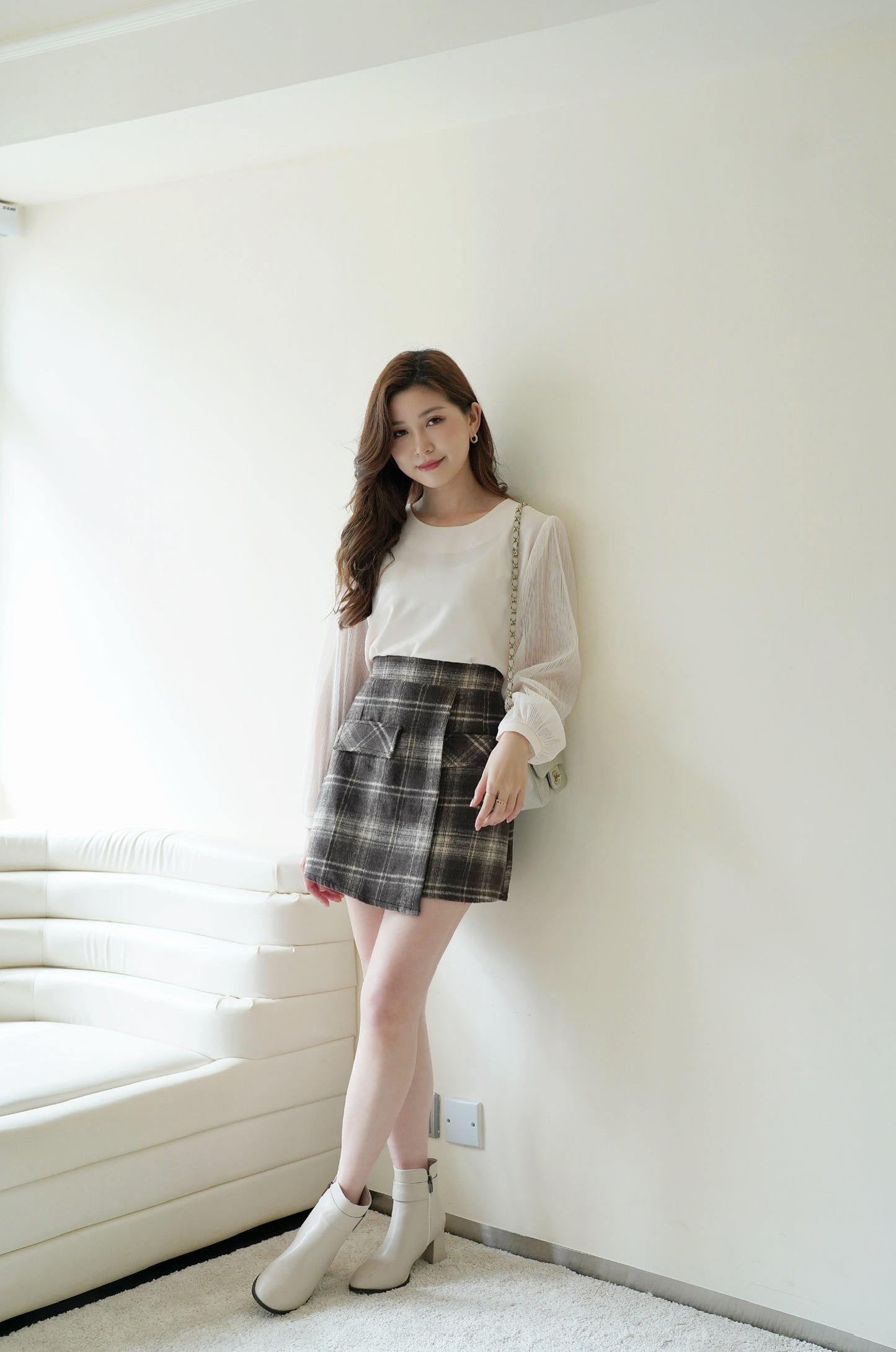 Classy Checkered Skirt