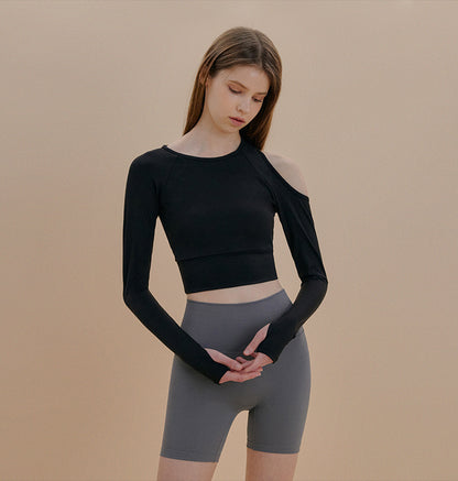 Cut-off Sleeve Padded Top