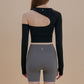 Cut-off Sleeve Padded Top
