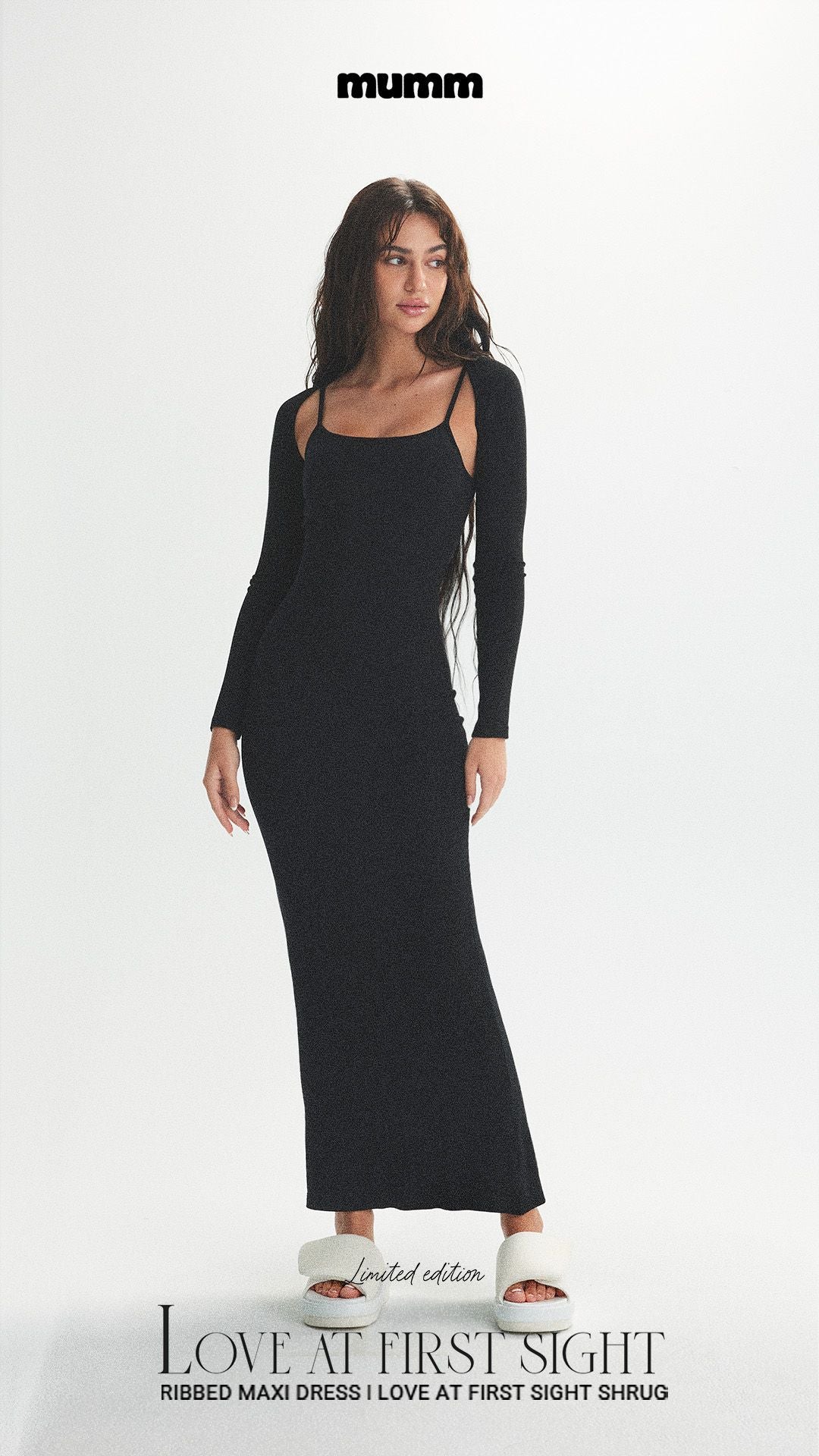 RIBBED MAXI BRA DRESS