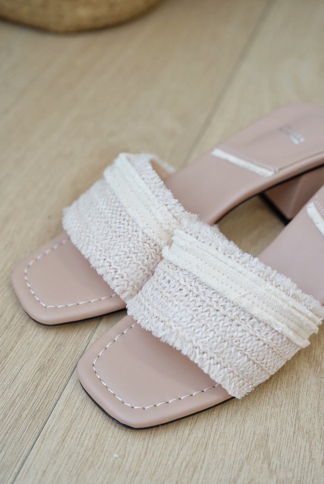 Linen Heel Sandal