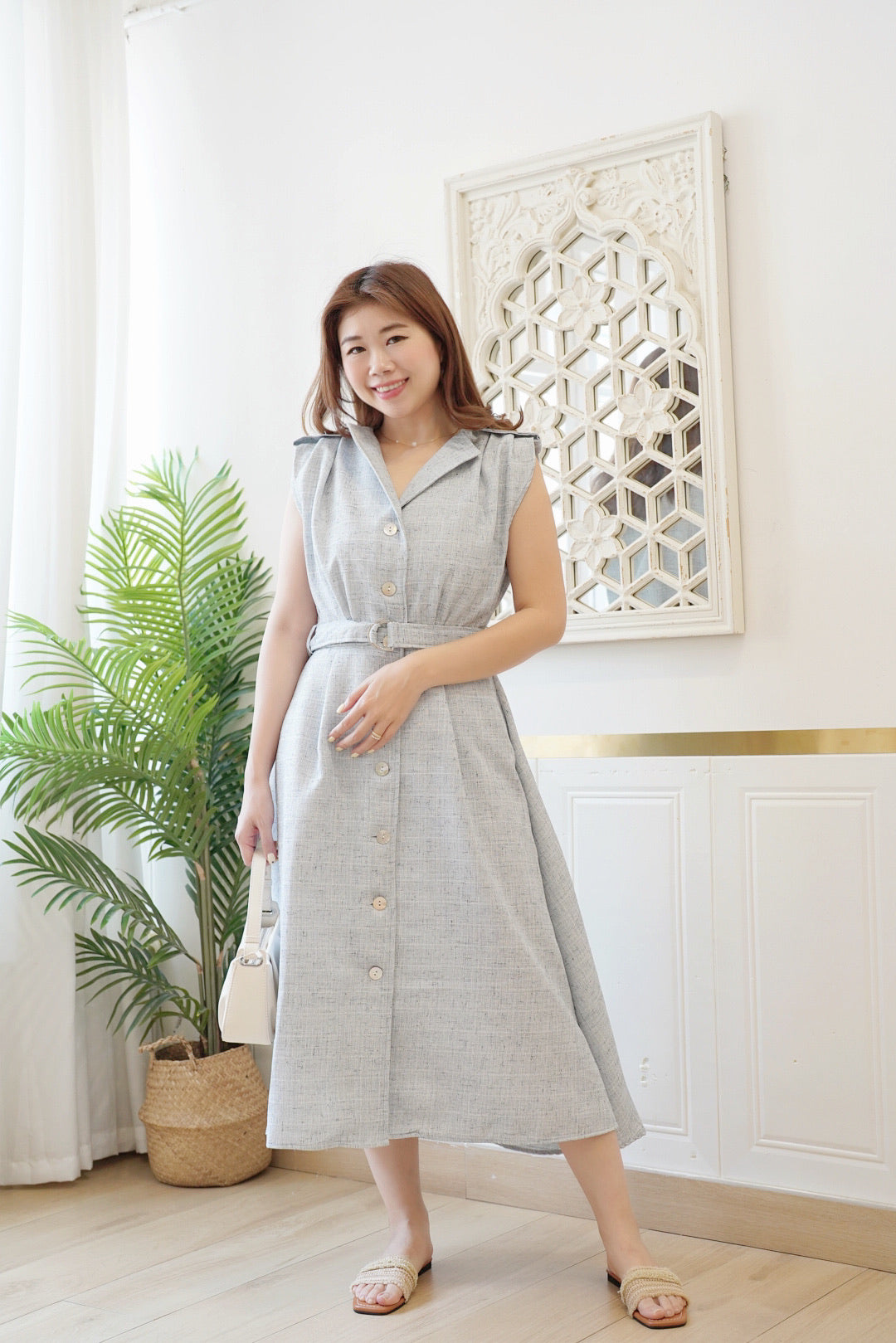 My Halter Linen Dress