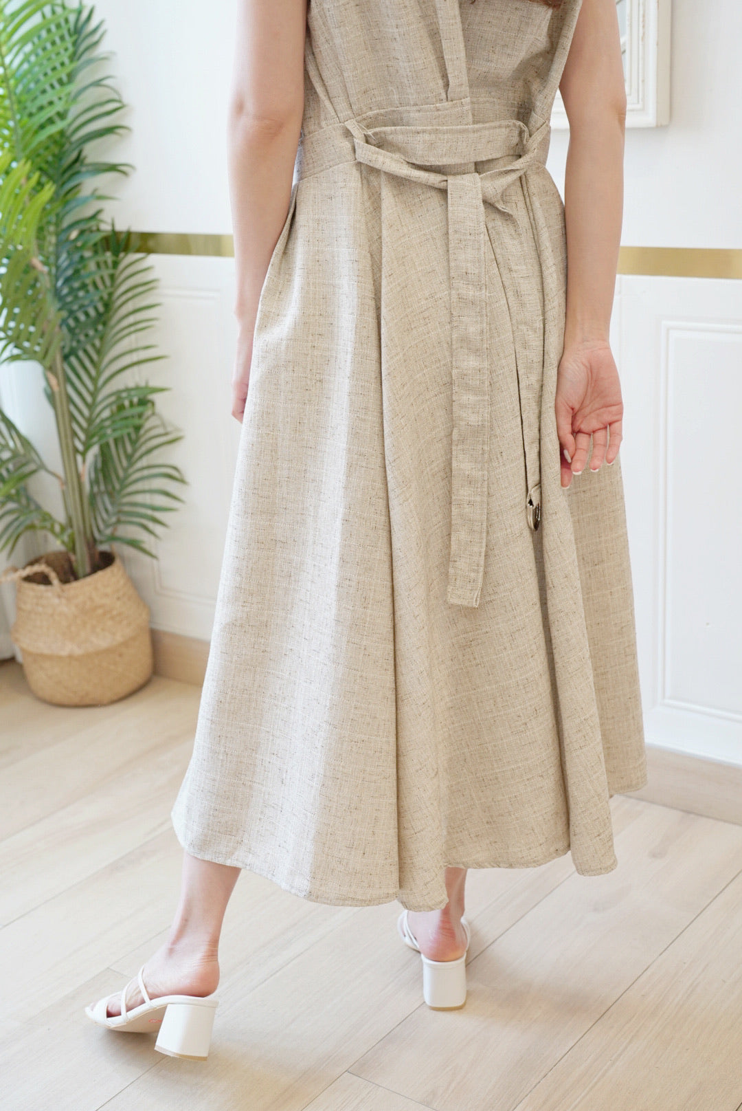 My Halter Linen Dress