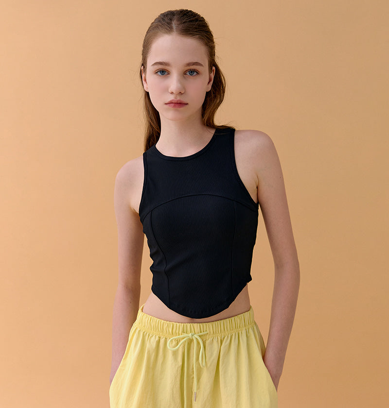 Solid Crop Sleeveless