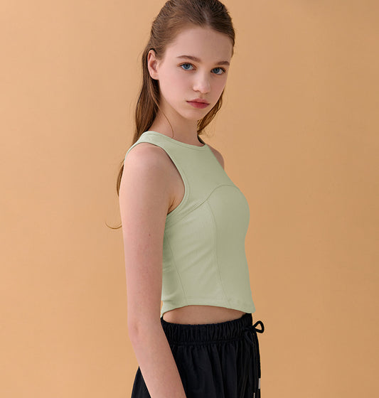 Solid Crop Sleeveless