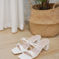 Summer White Heel Sandal