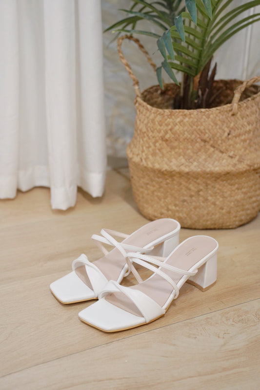 Summer White Heel Sandal