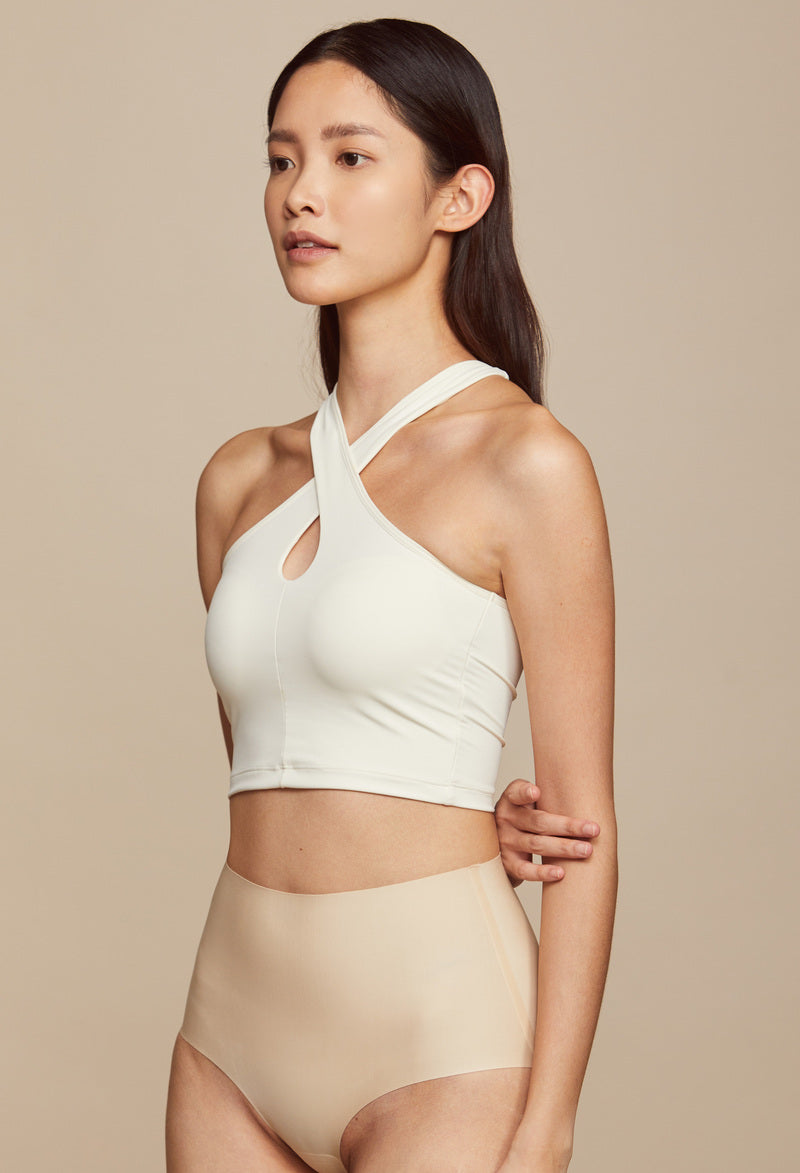 AIRY CROSS NECK BRA TOP